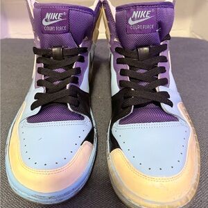 Nike Court Force Purple and Blue High-Tops